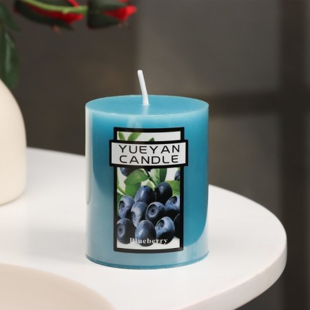 Candle-cylinder aromatic "blueberries", 6x7.5 cm-2