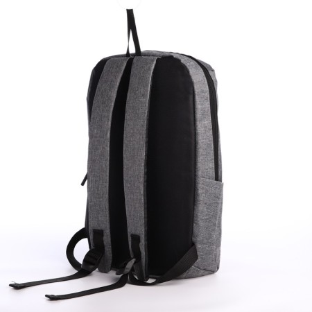 Youth backpack on a zipper, waterproof, 3 outer pockets, color gray color-3