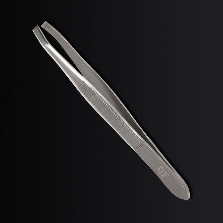 Pinzet "Premium" straight, narrow, 9 cm, on the blister, silver color-3