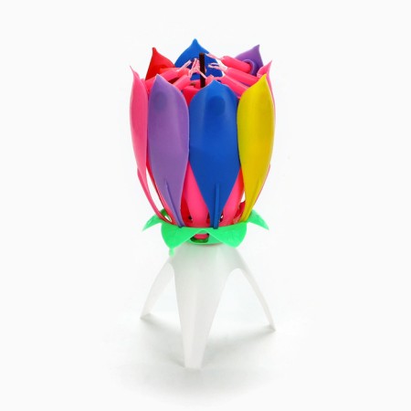Candle for Cake Musical "Tulip", multi -colored-1