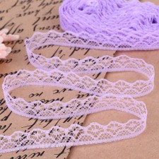 Capricon lace, 15 mm × 10 ± 1 m, lilac color # 4