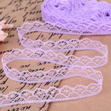 Capricon lace, 15 mm × 10 ± 1 m, lilac color # 4