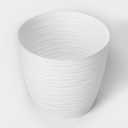 Pot with the pallet "Dune", 5.5 l, the color is white-1