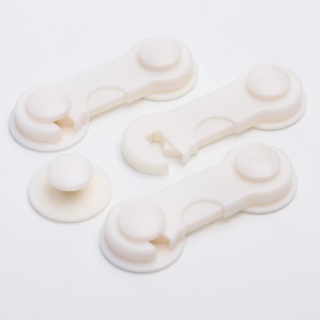 Set of locks for cabinet doors, 3 pcs., White color-3