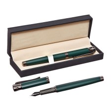 Gift feature feathers in the leatherette case office office green
