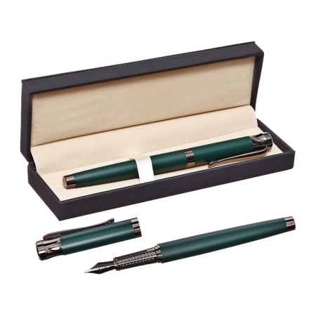 Gift feature feathers in the leatherette case office office green