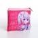 Children's textile wallet "anime", 11x9x0.5 cm, pink color