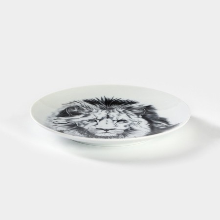 Porcelain plate "Leo", d = 17.5 cm, white-1