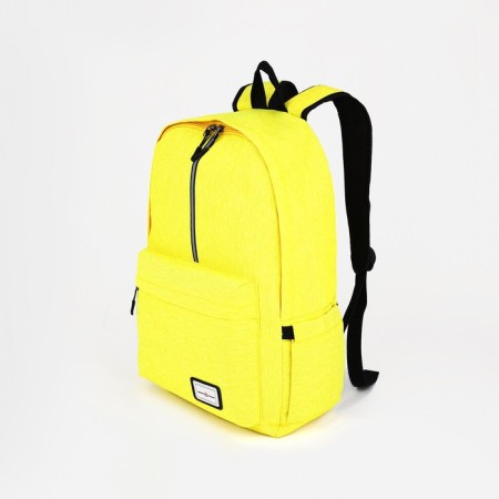 School backpack from lightning textiles, Fulldorn, external pocket, yellow color