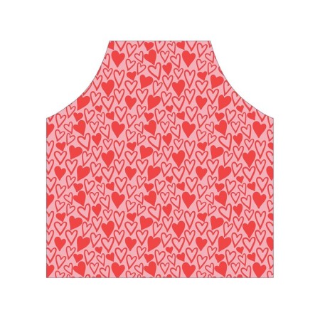 Apron of a kitchen with a photo print “Many hearts”, adjustable, size OS-2