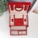 Casket to the leatherette to decorations chest "Red reptile" with buckle 16x22x14 cm