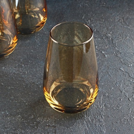 A set of high glass glasses "Golden Honey", 350 ml, 4 pcs-1