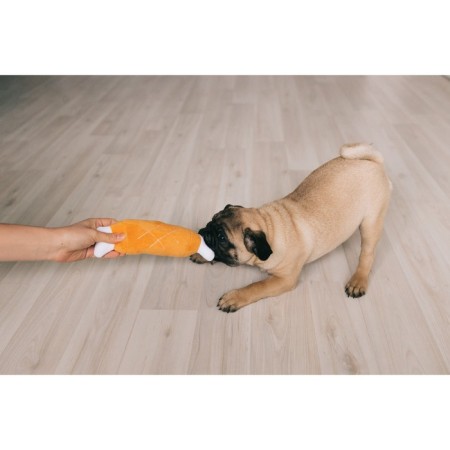 Dog toy "Soft Bone" with a squeak, 19 cm, orange-6