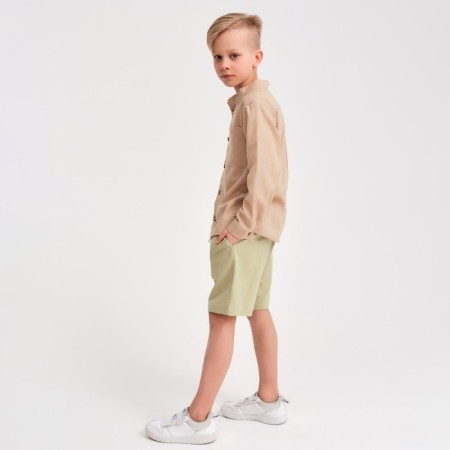 Burmuda shorts Minaku: Cotton Collection Color Green, Height 152-1
