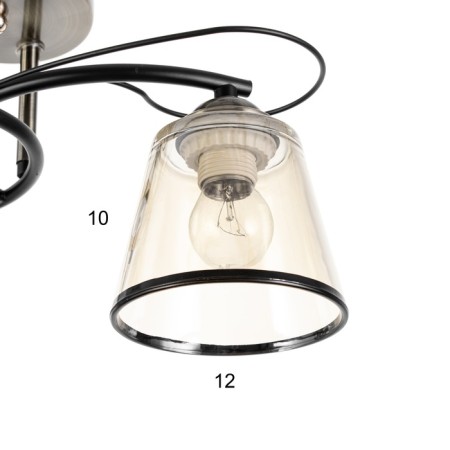 Caul "Kael" 2he27 40W Black-Bronz 40x28 cm-5