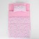 Bed linen for dolls "Unicorn on Pink", sheet, blanket, pillow