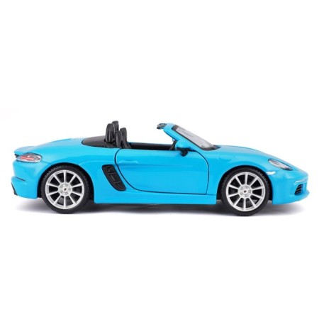 BBURAGO Porsche 718 BOXSTER, DIE-CAST, 1:24, Blue color, opening doors-2