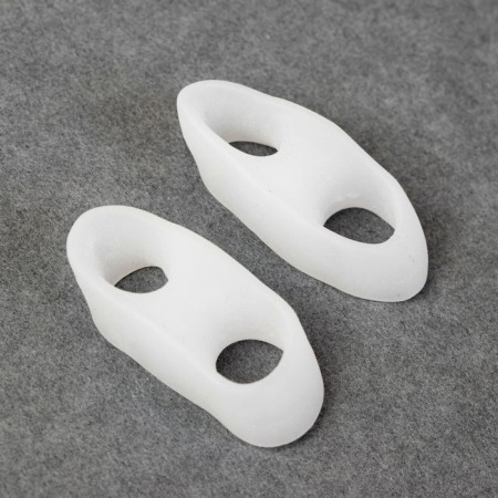 Correctors - separators for the toes, 2 fingers, silicone, 3.5 × 1.5 cm, pair, white color-2