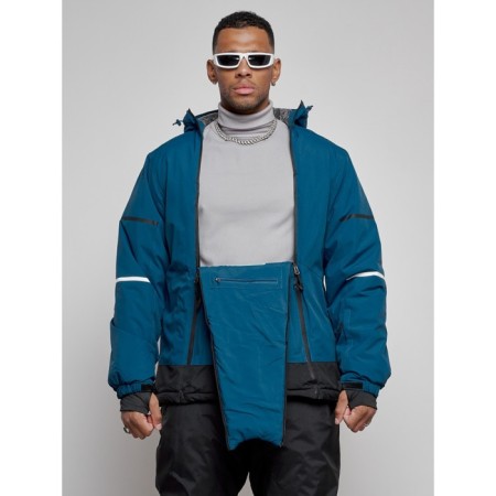 Ski costume male winter, size 56, blue color-7