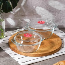 A set of pots of heat -resistant glass for baking the valve 