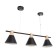 Chandelier 1066/3bk e27 60W black 90x20x90 cm Bayerlux