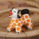 Dymkovo toy "Orange dog" 7 cm