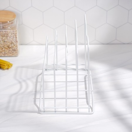 Holder for lids and cutting boards of a shade, 26 × 16 × 22 cm, white color-5