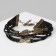 Unisex Bracelet "Magic of Signs" Assorted, black color with black gold, 18 cm