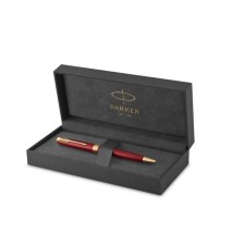 Ballpoint pen Parker Sonnet Core K539 Lacquer Intense Red GT M 1.0 mm, stainless steel housing, black ink
