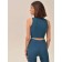 Female top in a rubber with a halter neckline Mirey Top Senza Maniche, Size 44-46, Electro color