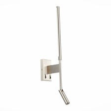 Wall lamp ST LUCE. SL1580.101.02. Ralio. 2x6+3 W, LED, 3200K, 702 LM, 12.5x60 cm, Nickel color