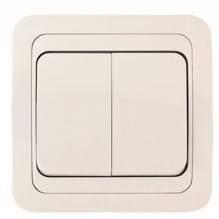 Makel 12003 Mimoza, SP, 10A, 2 keys, white/white color.