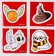 Antistress label with stickers "owl", with a hydrogel,