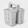Diningral dryer, 2 compartments, 10.1 × 13.8 × 16 cm, color gray color