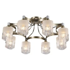 Потолочный светильник 40Вт, 8хE14, 19,8x68 см, бронза антик