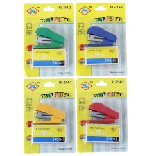 Stapler Mini, No. 10, up to 7 sheets + brackets No. 10, in Blister, mix