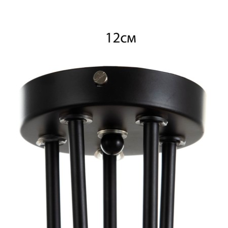 Svetogor chandelier "Light" 5x60W black 62x62x28cm-4