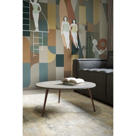 Gouring Ricon table, 800x800x360, grunge/wine metallic-2