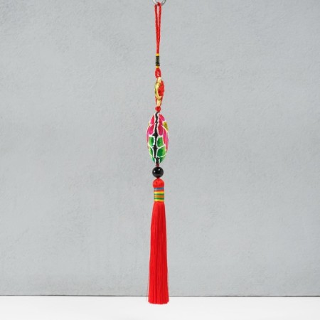 Suspension Textile "Lotus" red 2x10x29 cm-1