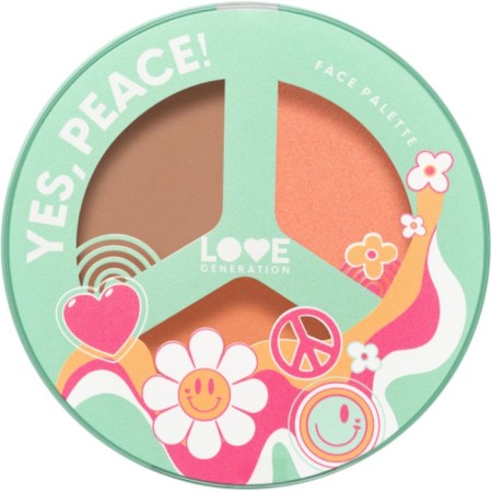 Facial Palette Love Generation Yes, Peace!, Ton 01, 9.6 g