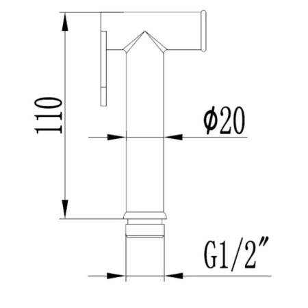 Lake for bidet Esko HSB150, rounded, brass, chrome-1
