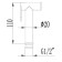Lake for bidet Esko HSB150, rounded, brass, chrome