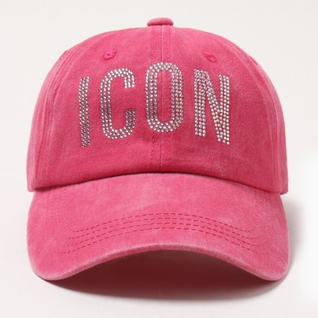 Women's cap with rhinestones Mist icon, pink, p. 56-58-6