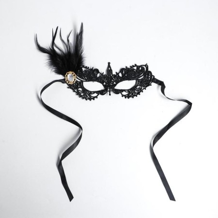 Carnival mask "Stranger", with a pen, openwork-1