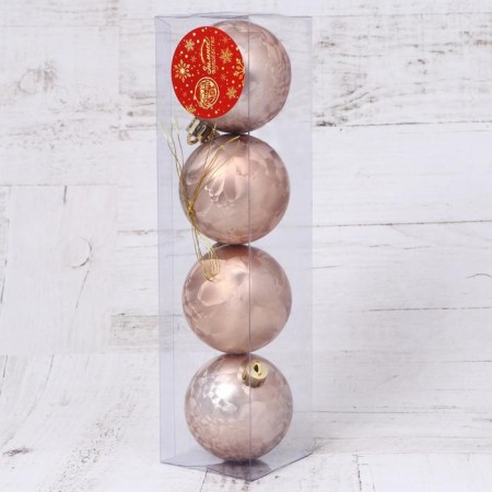Set of balls plastic D-6 cm, 4 pcs "Holly"-1
