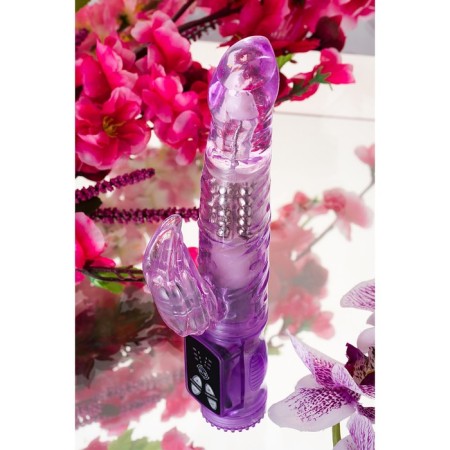 Vibrator with Cliter-Toyfa A-Toys High-Tech Fantasy, TPE, Violet color, 22 cm-8