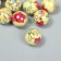 Acrylic beads "Flowers on the yellow" mix 1.6x1.6x1.6 cm