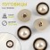 A set of buttons on the leg, d = 21.5 mm, 5 pcs, pearl/black/gold color