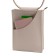 Bag women, genuine leather, beige 20x4x15 cm