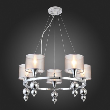 Suspended EVOLUCE lamp. Sle107103-05. Pazione. 5x40 watts, E14, 63x63x30 cm, chromium color-2